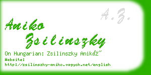 aniko zsilinszky business card